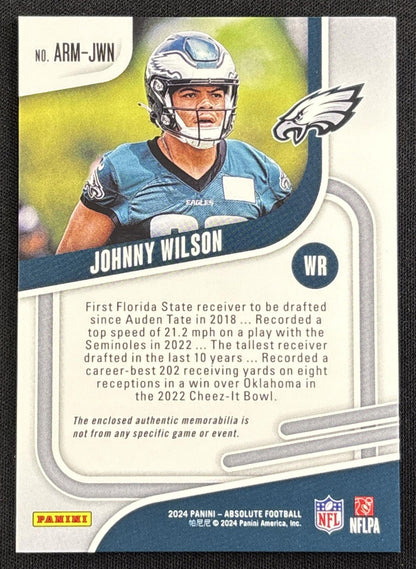 Johnny Wilson 2024 Panini Absolute Rookie Materials Eagles