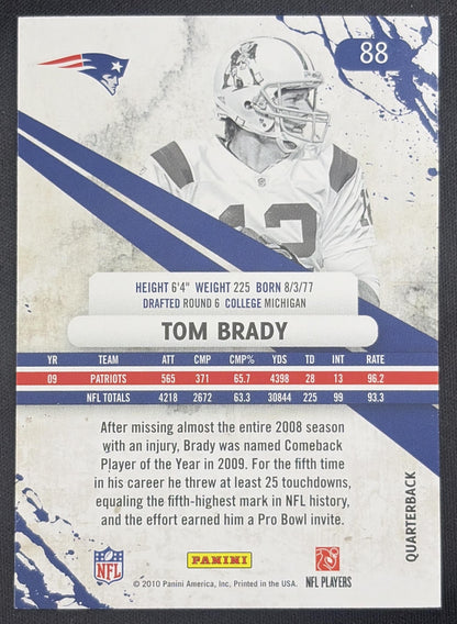 Tom Brady 2010 Panini Rookies & Stars Patriots