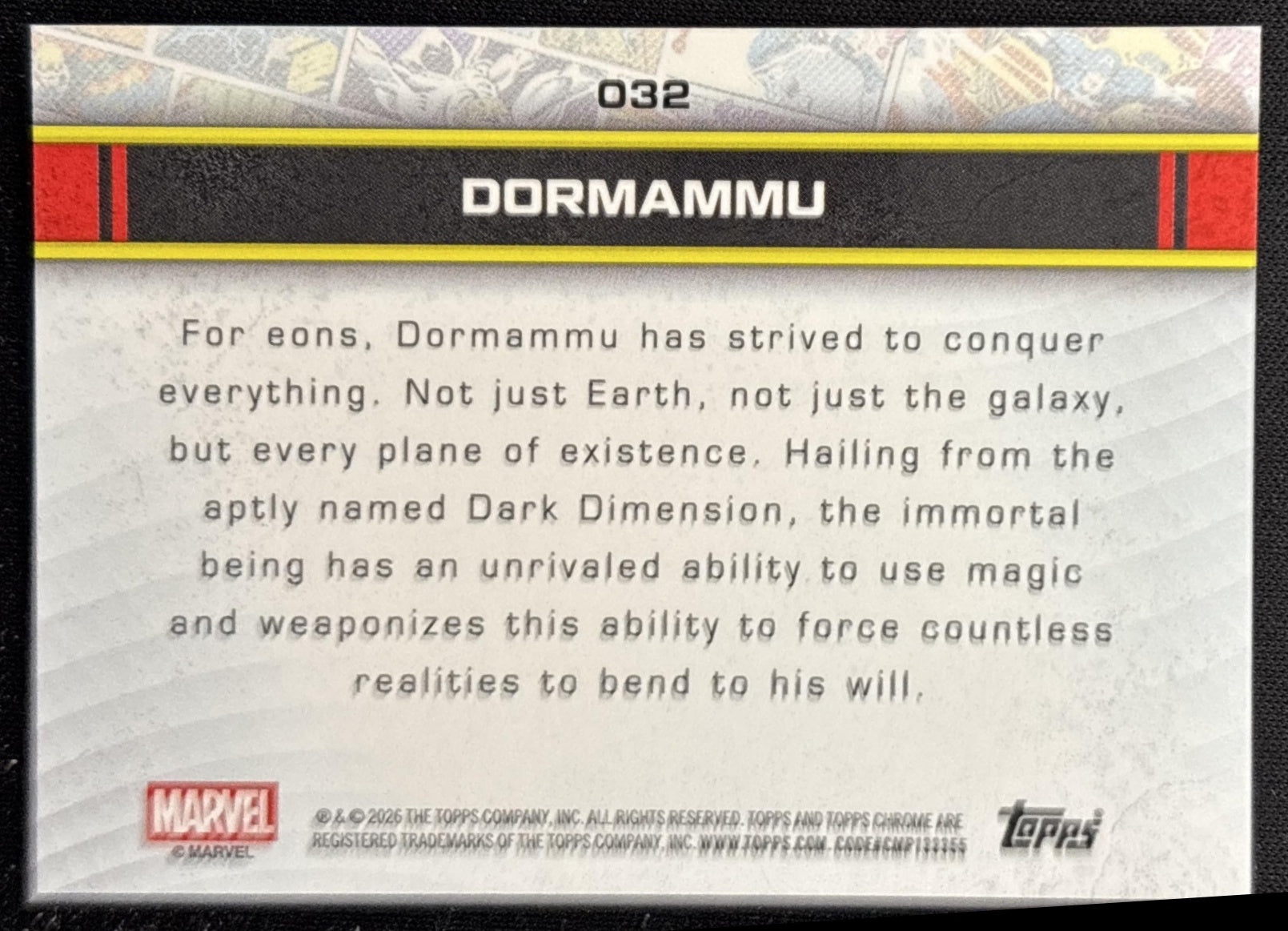 Dormammu 2025 Topps Chrome Marvel