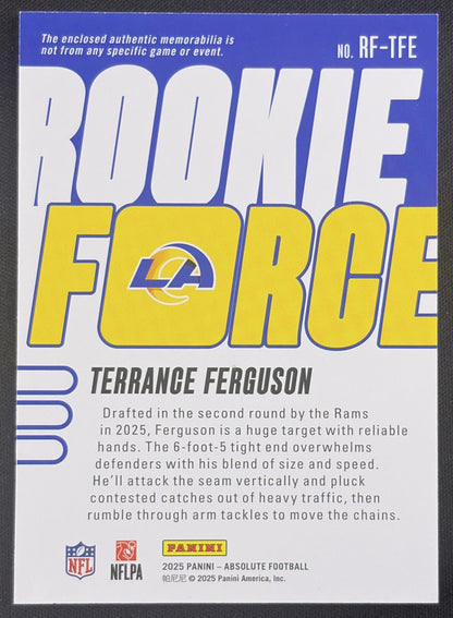 Terrance Ferguson 2025 Panini Absolute Rookie Force Rams Sports Trading Card