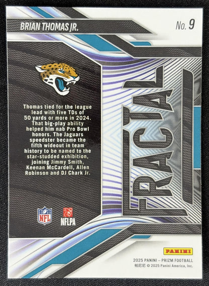 Brian Thomas Jr. 2025 Panini Prizm Fractal Jaguars