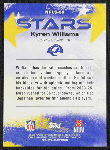 Kyren Williams 2026 Topps NFL Stars Rams