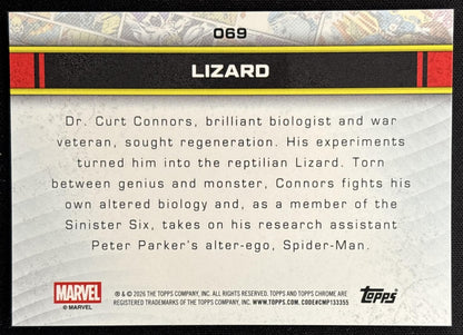 Lizard 2026 Topps Chrome Marvel Comics