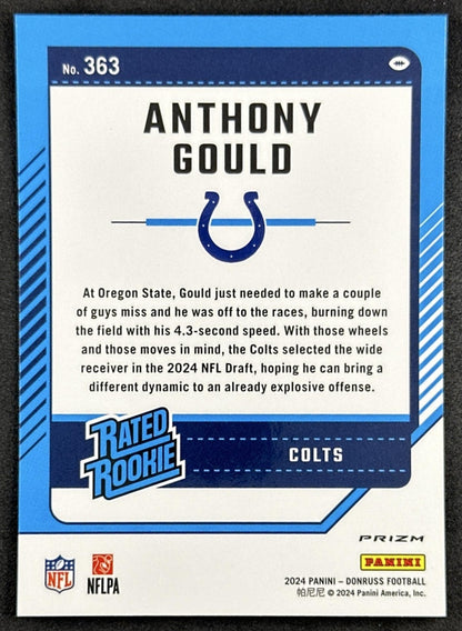 Anthony Gould 2024 Panini Donruss Optic Pink Preview Colts Sports Trading Cards