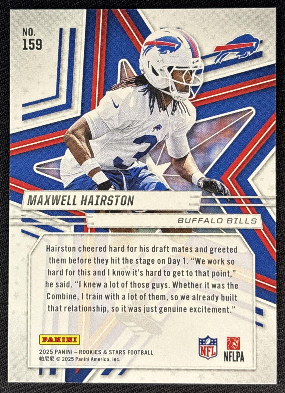 Maxwell Hairston 2025 Panini Rookies & Stars Orange /249