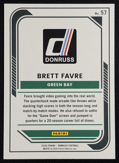 Brett Favre 2026 Panini Donruss Holo Packers Sports Trading Card