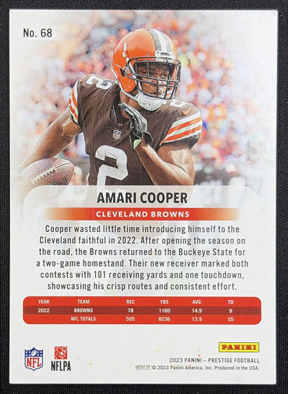Amari Cooper 2023 Panini Prestige Xtra Points Premium Orange /50 Browns