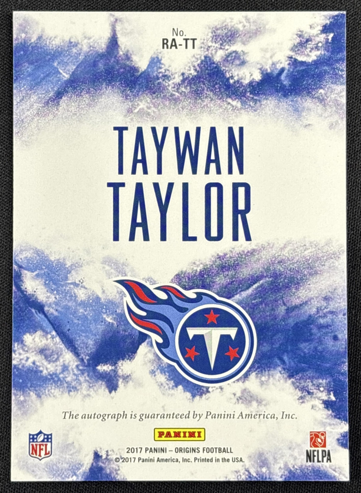 Taywan Taylor 2017 Panini Origins Rookie Auto Tennessee Titans