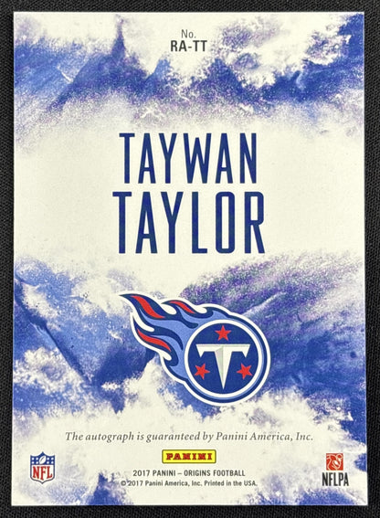 Taywan Taylor 2017 Panini Origins Rookie Auto Tennessee Titans