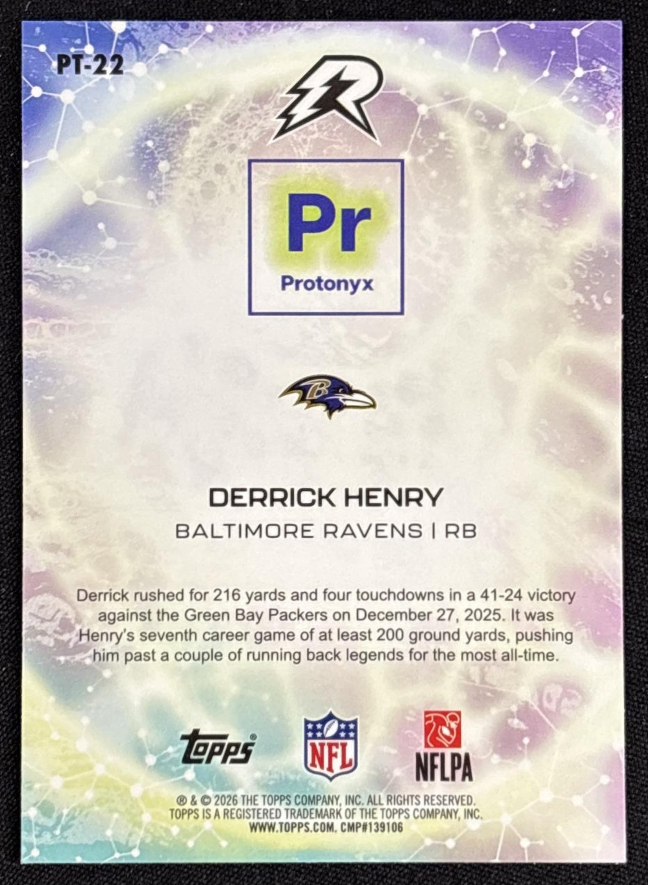 Derrick Henry 2025 Topps Resurgence Protonyx Ravens