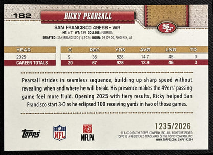 Ricky Pearsall 2026 Topps Gold /2026 49ers