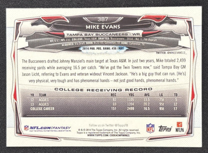 Mike Evans 2014 Topps Buccaneers
