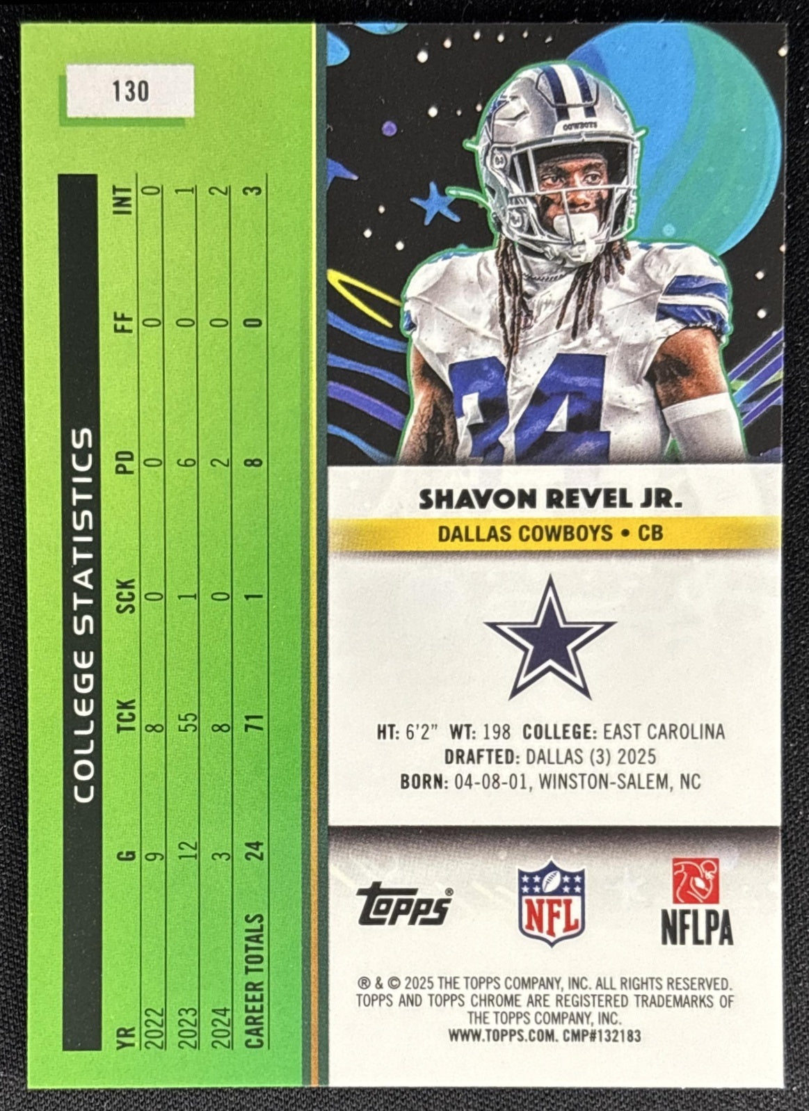 Shavon Revel Jr. 2025 Topps Cosmic Chrome Cowboys