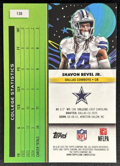 Shavon Revel Jr. 2025 Topps Cosmic Chrome Cowboys