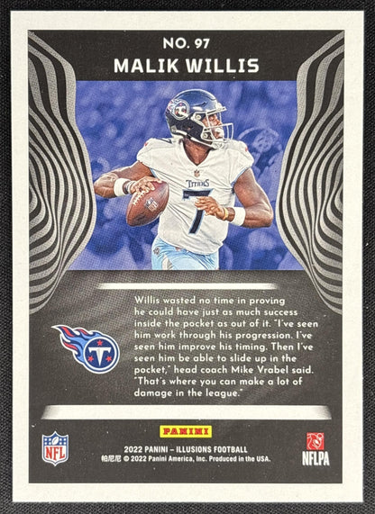 Malik Willis 2022 Panini Illusions Retail Titans