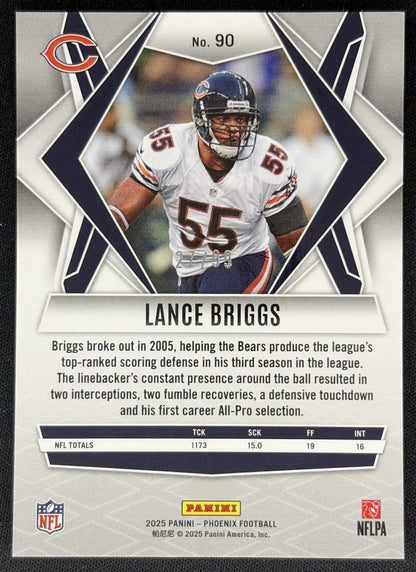 Lance Briggs 2025 Panini Phoenix Red Prizm /99 Bears Sports Trading Cards