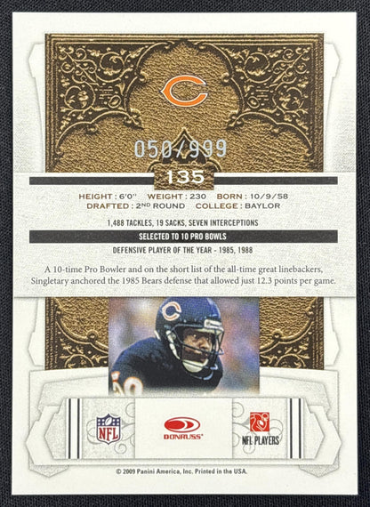 Mike Singletary 2009 Panini Donruss Classics /999 Bears