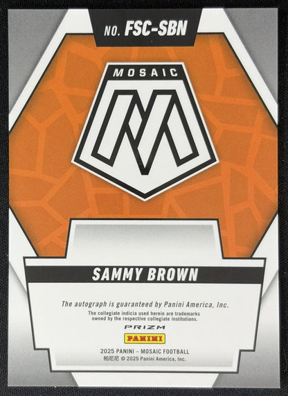 Sammy Brown 2025 Panini Mosaic Future Scripts Tigers