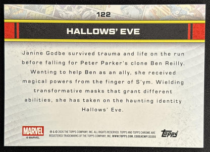 Hallows' Eve 2026 Topps Chrome Marvel Comics RayWave Refractor back