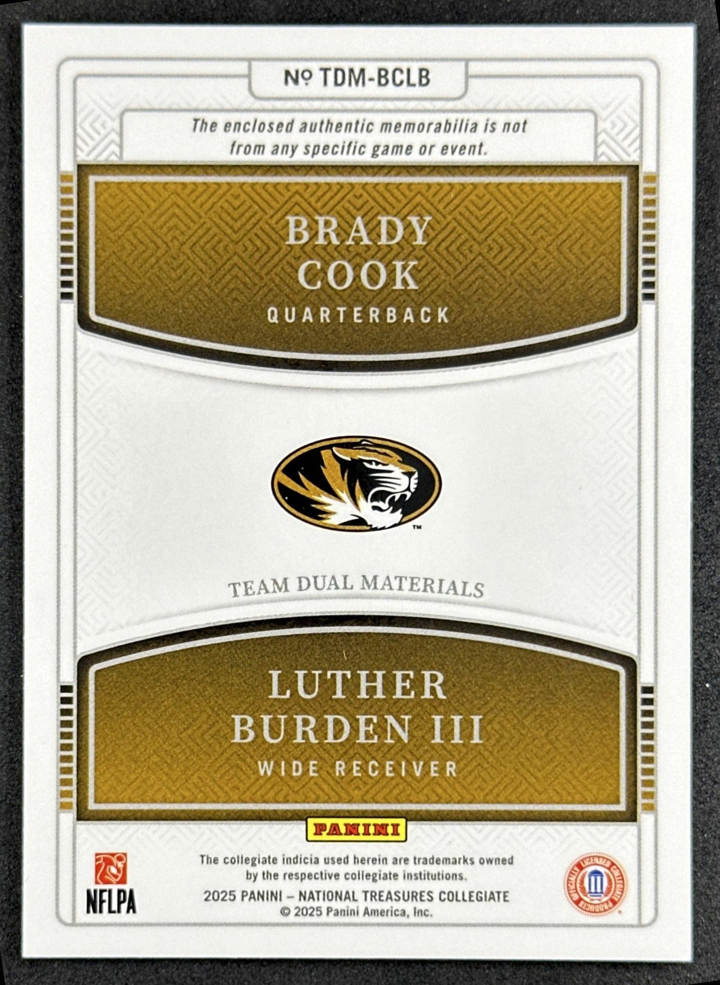 Luther Burden III 2025 Panini National Treasures Purple /75 Bears