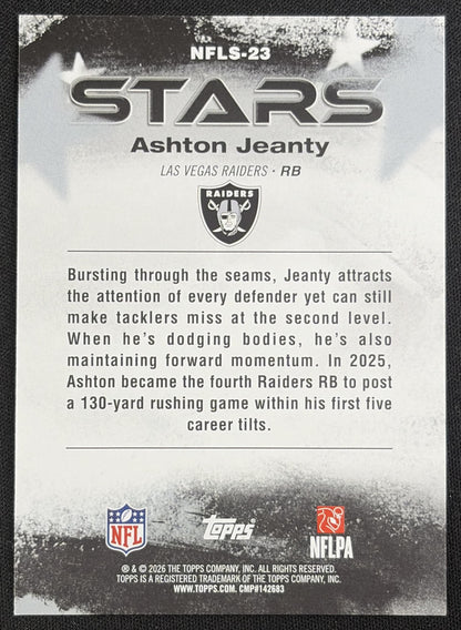 Ashton Jeanty 2026 Topps NFL Stars Raiders