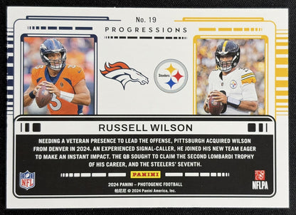 Russell Wilson 2024 Panini Photogenic Progressions Broncos Steelers