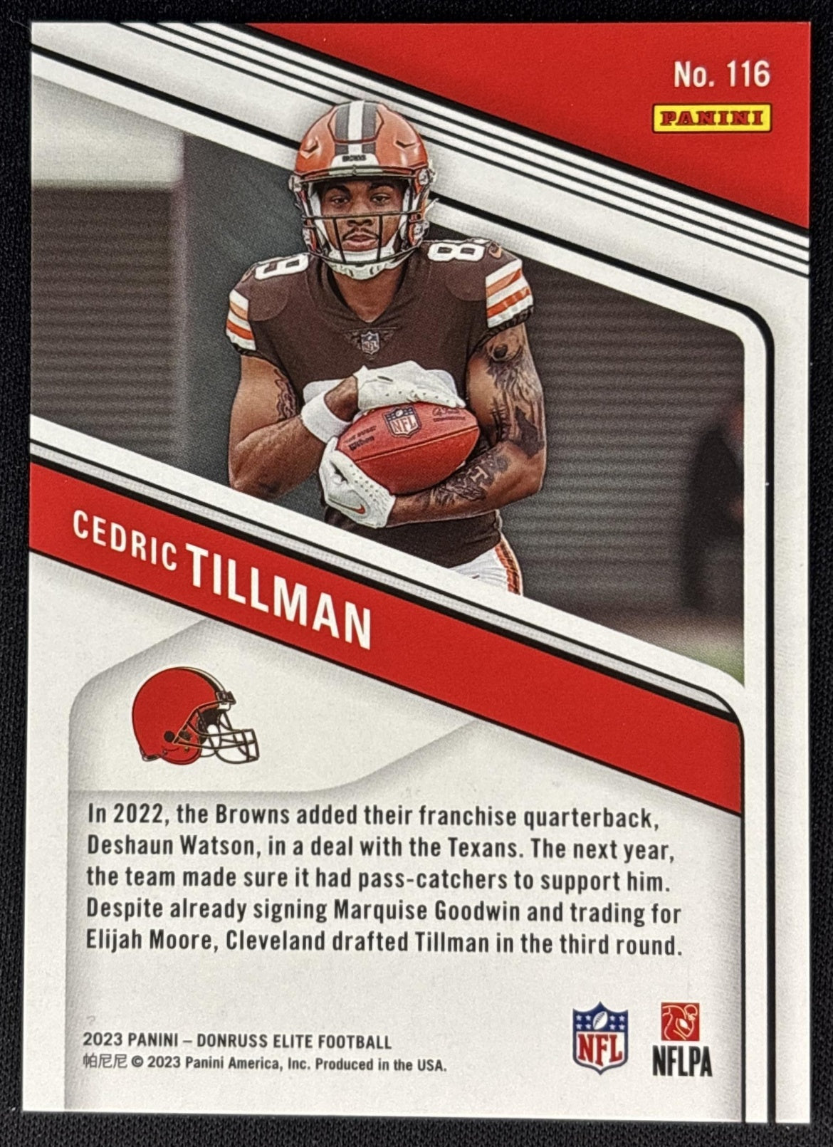 Cedric Tillman 2023 Panini Donruss Elite /999 Sports Trading Cards