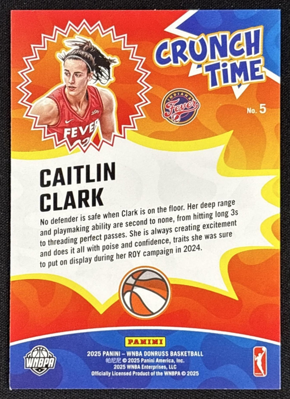 Caitlin Clark 2025 Panini Donruss WNBA Crunch Time Press Proof Fever Sports Trading Cards