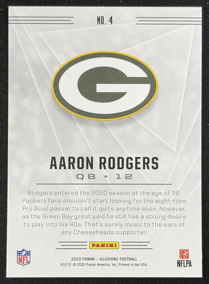 Aaron Rodgers 2020 Panini Illusions Trophy Collection Starlight Packers