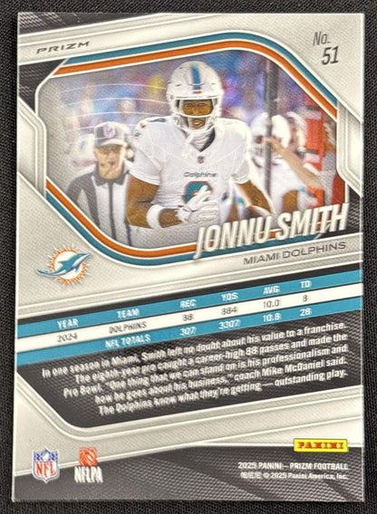 Jonnu Smith 2025 Panini Prizm No Huddle Dolphins