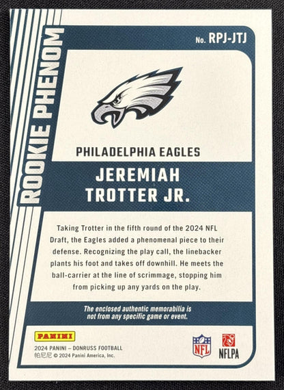 Jeremiah Trotter Jr. 2024 Panini Donruss Rookie Phenom Jerseys Eagles