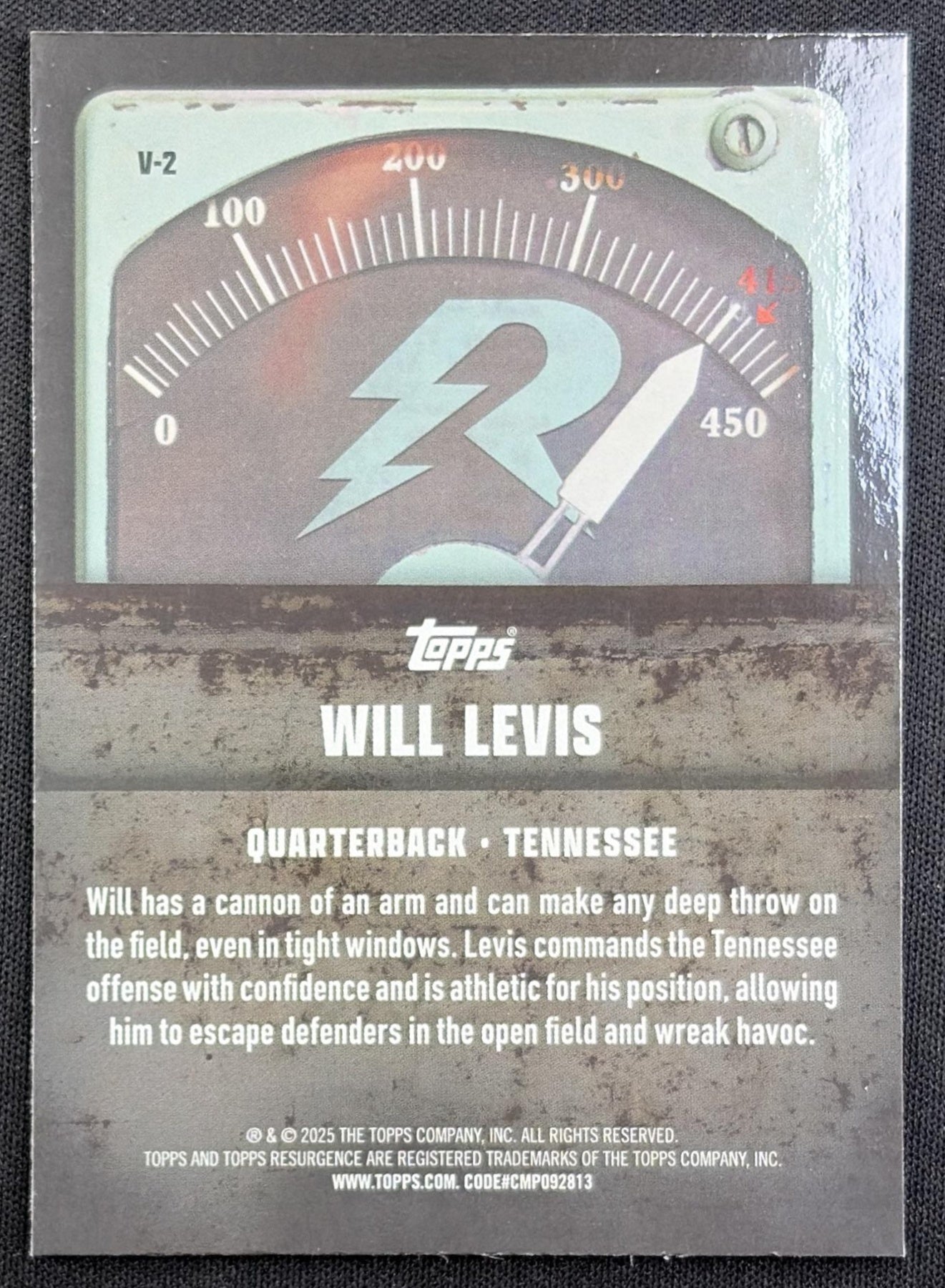 Will Levis 2024 Topps Resurgence Voltaic Navy Surge /275 Titans Tennessee Titans
