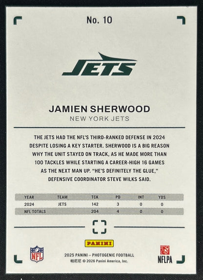 Jamien Sherwood 2025 PhotoGenic Jets Sports Trading Cards
