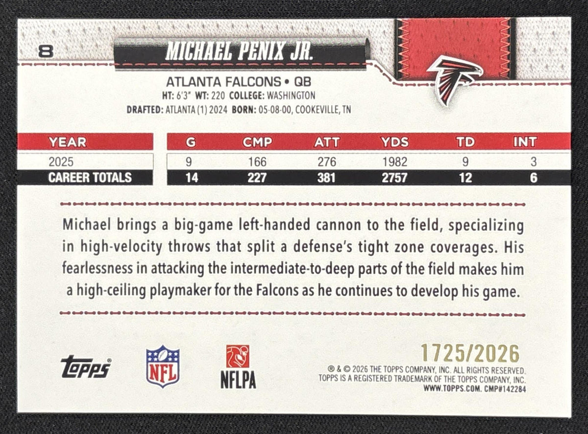 Michael Penix Jr. 2026 Topps Gold /2026 Falcons
