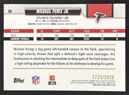 Michael Penix Jr. 2026 Topps Gold /2026 Falcons