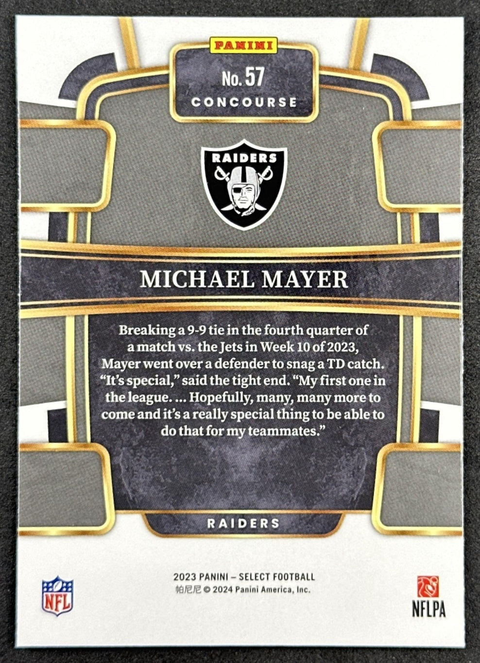 Michael Penix Jr. 2024 Panini Select Concourse Falcons back sports trading card
