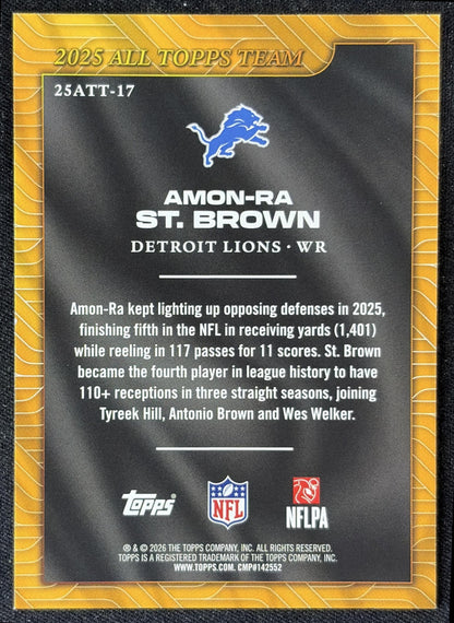 Amon-Ra St. Brown 2026 Topps Flagship 2025 All-Topps Team Lions Football