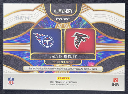 Calvin Ridley 2025 Panini Select Multiverse Jerseys Silver Prizm /149 Titans Falcons