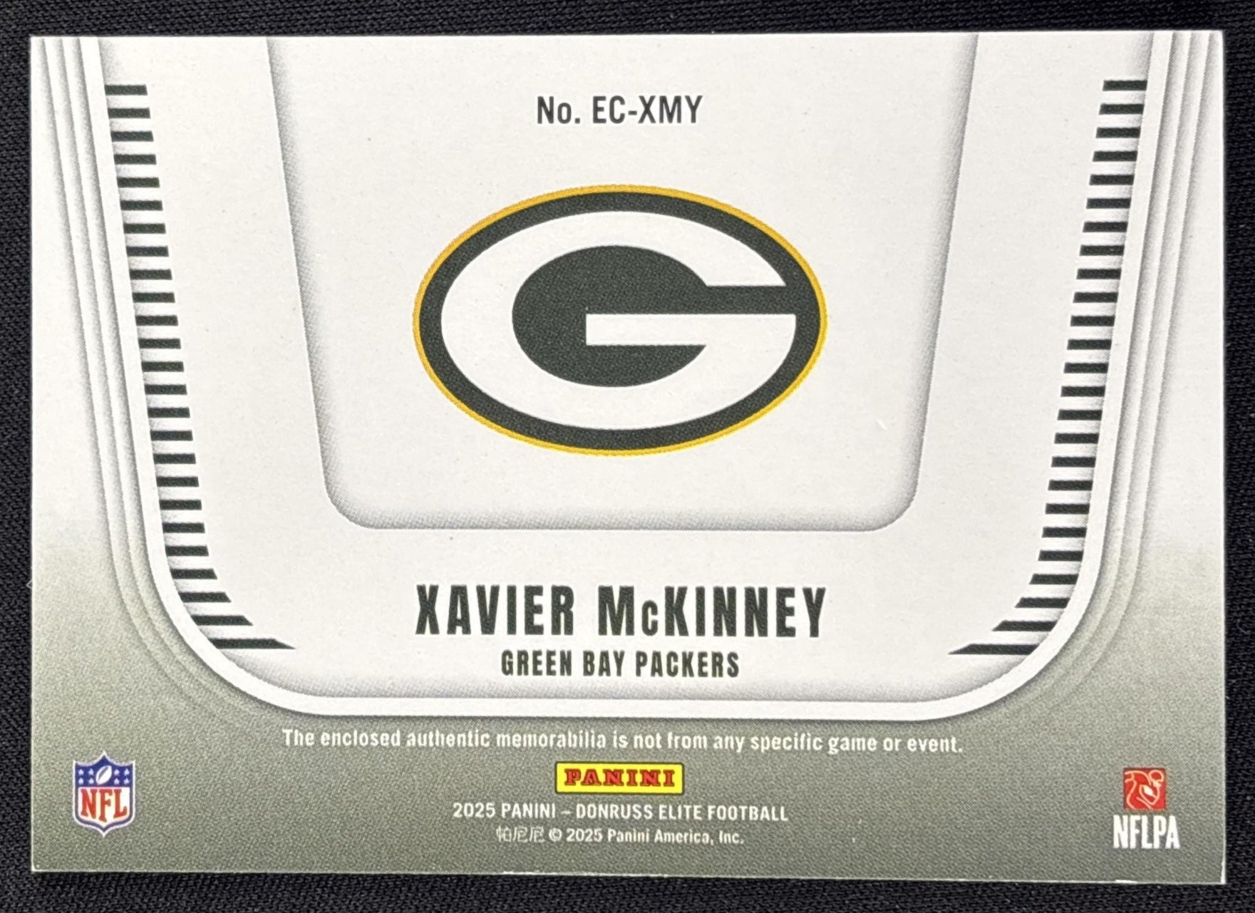 Xavier McKinney 2025 Panini Donruss Elite Coverage /799 Packers