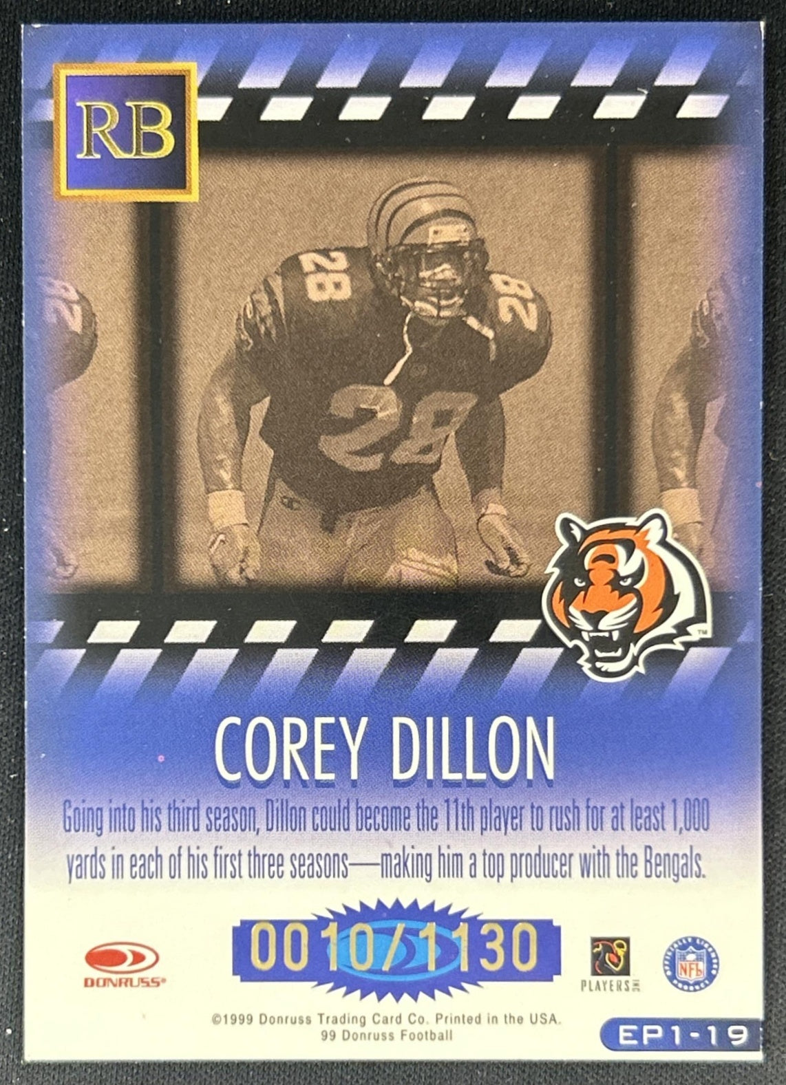 Corey Dillon 1999 Donruss Executive Producers /1130 Bengals back