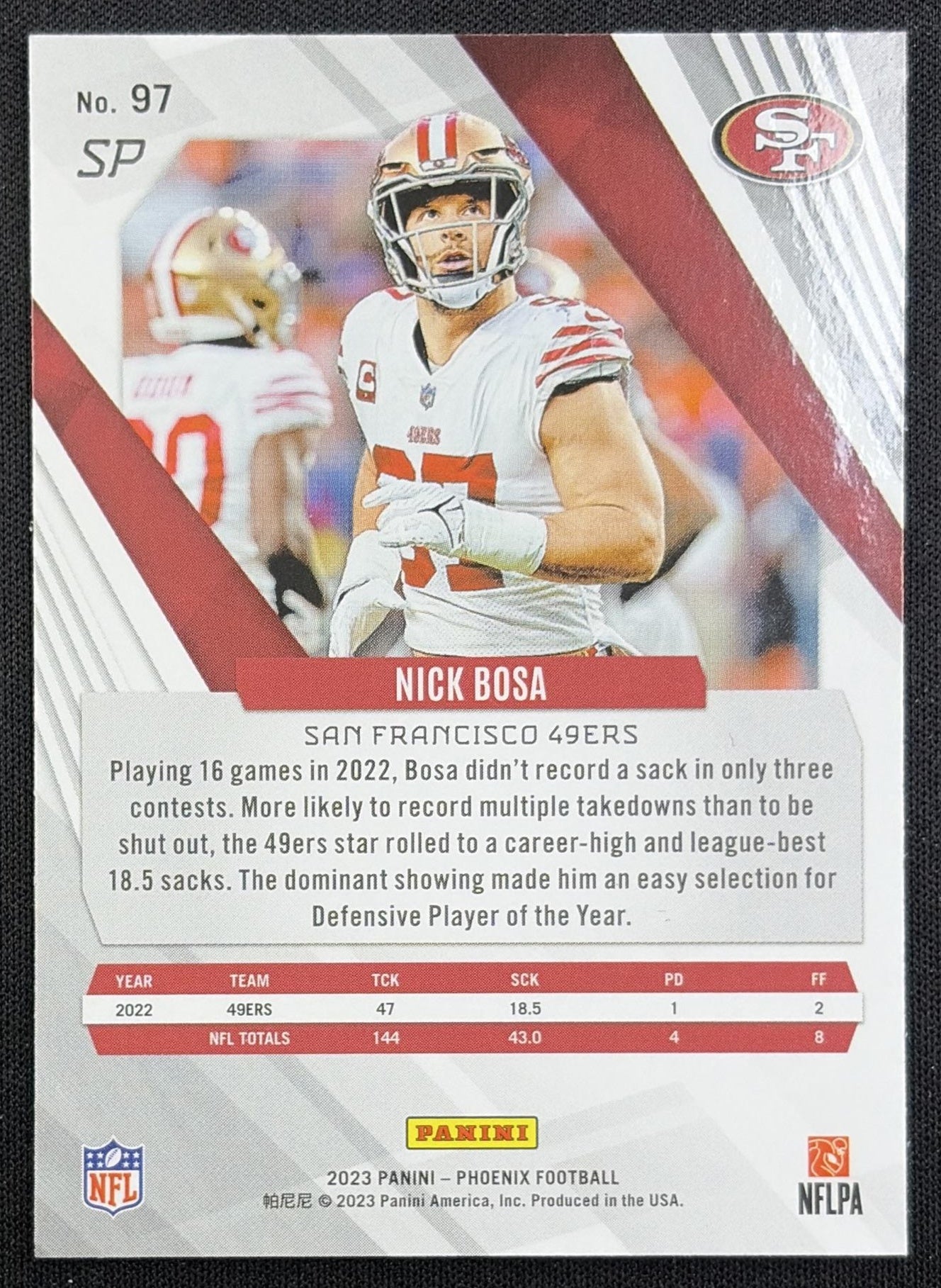 Nick Bosa 2023 Panini Phoenix Silver 49ers San Francisco 49ers