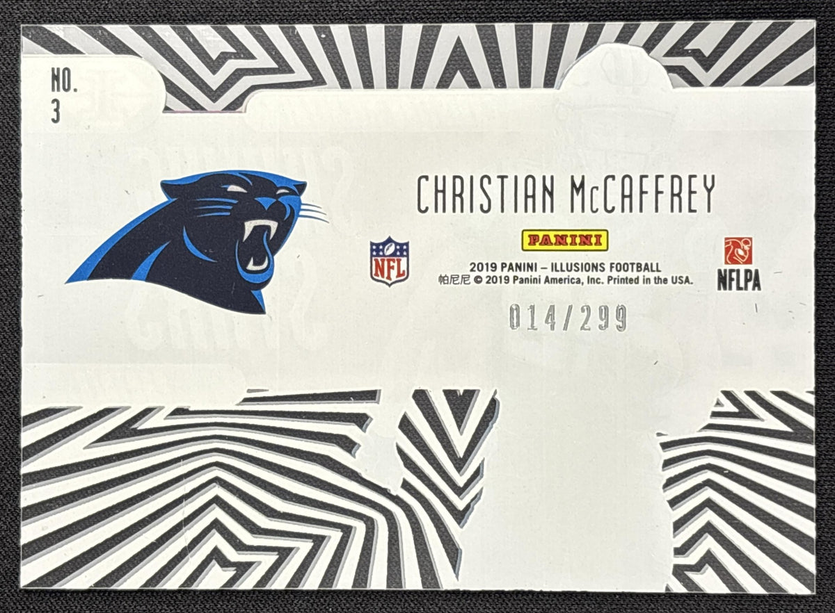 Christian McCaffrey 2019 Panini Illusions Shining Stars Blue /299 Panthers