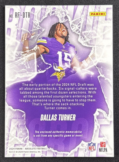 Dallas Turner 2024 Panini Absolute Rookie Force