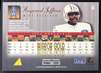 Haywood Jettires 1996 Pinnacle Select Certified Mirror Gold Titans Sports Trading Card