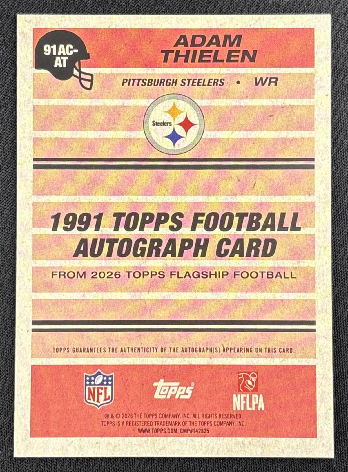 Adam Thielen 2026 Topps 1991 Auto Blue /150 Steelers