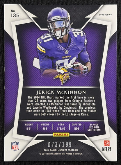 Jerick McKinnon 2014 Panini Select Prizm Fuchsia /199 Vikings