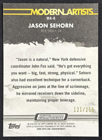 Jason Sehorn 2023 Topps Composite Modern Artists Green /250 Giants