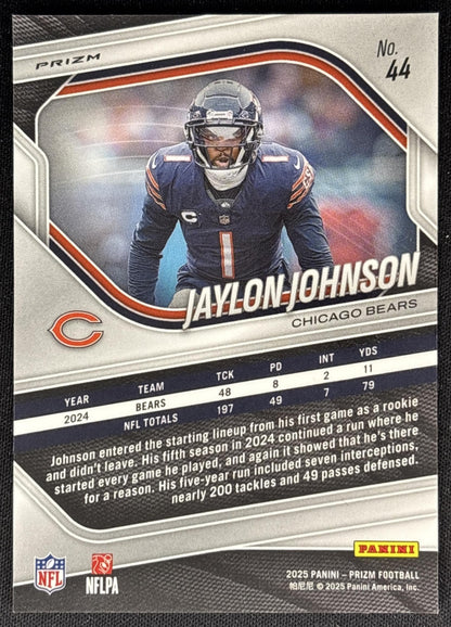Jaylon Johnson 2025 Panini Prizm Red White Blue Bears Sports Trading Cards
