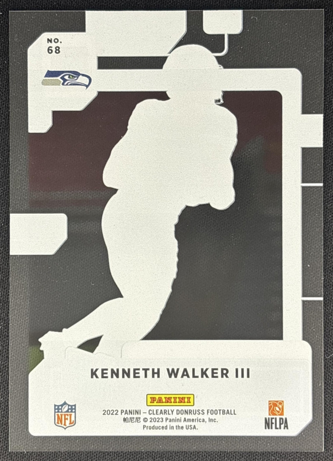 Kenneth Walker III 2022 Panini Clearly Donruss The Rookies Seahawks back