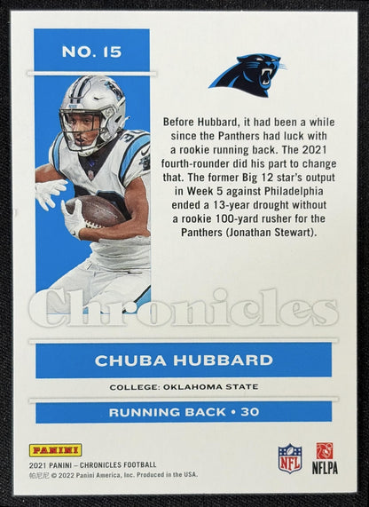 Chuba Hubbard 2021 Panini Chronicles Pink Panthers